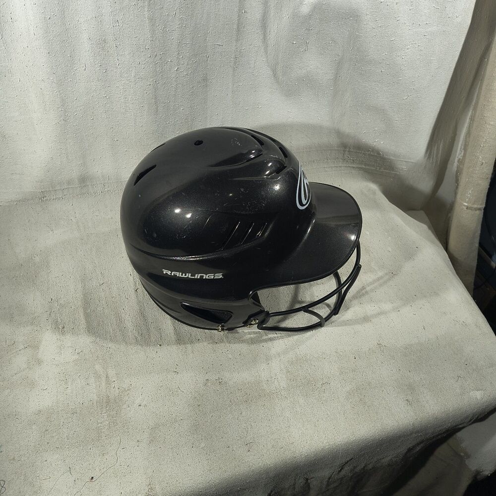 Rawlings Black SE Certified Coolflo Size 6.5 - 7.5 Molded Baseball Helmet